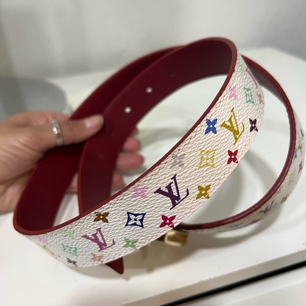 Louis Vuitton multi color belt size 80